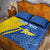 Personalized Ukraine Independence Day Quilt Bed Set Peace Dove Sunflower - Wonder Print Shop