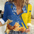 Personalized Ukraine Independence Day Women Casual Shirt Peace Dove Sunflower