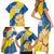 Custom Ukraine Independence Day Family Matching Short Sleeve Bodycon Dress and Hawaiian Shirt Dove Of Peace With Grunge Pattern - Wonder Print Shop