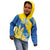 Custom Ukraine Independence Day Kid Hoodie Dove Of Peace With Grunge Pattern - Wonder Print Shop