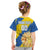 Custom Ukraine Independence Day Kid T Shirt Dove Of Peace With Grunge Pattern - Wonder Print Shop