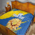 Custom Ukraine Independence Day Quilt Dove Of Peace With Grunge Pattern