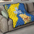 Custom Ukraine Independence Day Quilt Dove Of Peace With Grunge Pattern