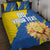 Custom Ukraine Independence Day Quilt Bed Set Dove Of Peace With Grunge Pattern - Wonder Print Shop