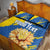 Custom Ukraine Independence Day Quilt Bed Set Dove Of Peace With Grunge Pattern - Wonder Print Shop