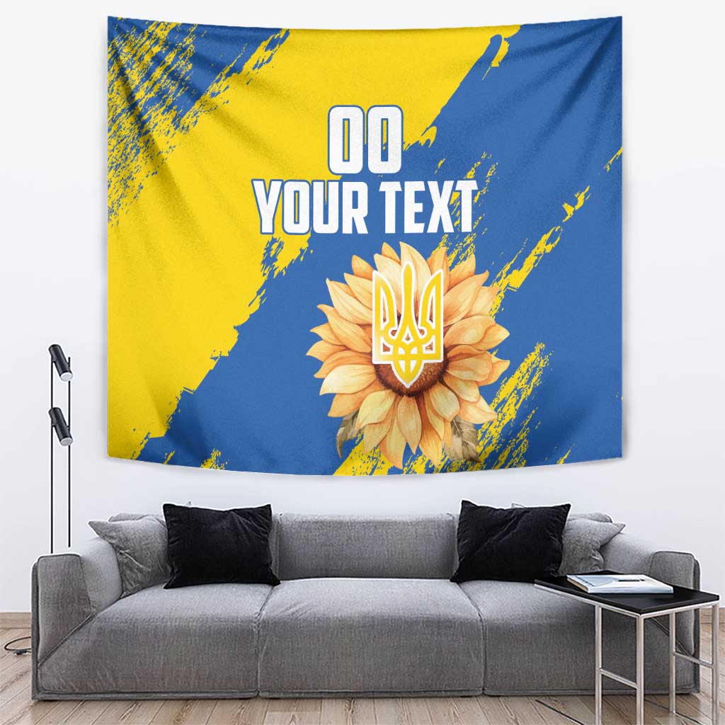 Custom Ukraine Independence Day Tapestry Dove Of Peace With Grunge Pattern