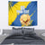 Custom Ukraine Independence Day Tapestry Dove Of Peace With Grunge Pattern