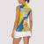 Custom Ukraine Independence Day Women Sleeveless Polo Shirt Dove Of Peace With Grunge Pattern - Wonder Print Shop