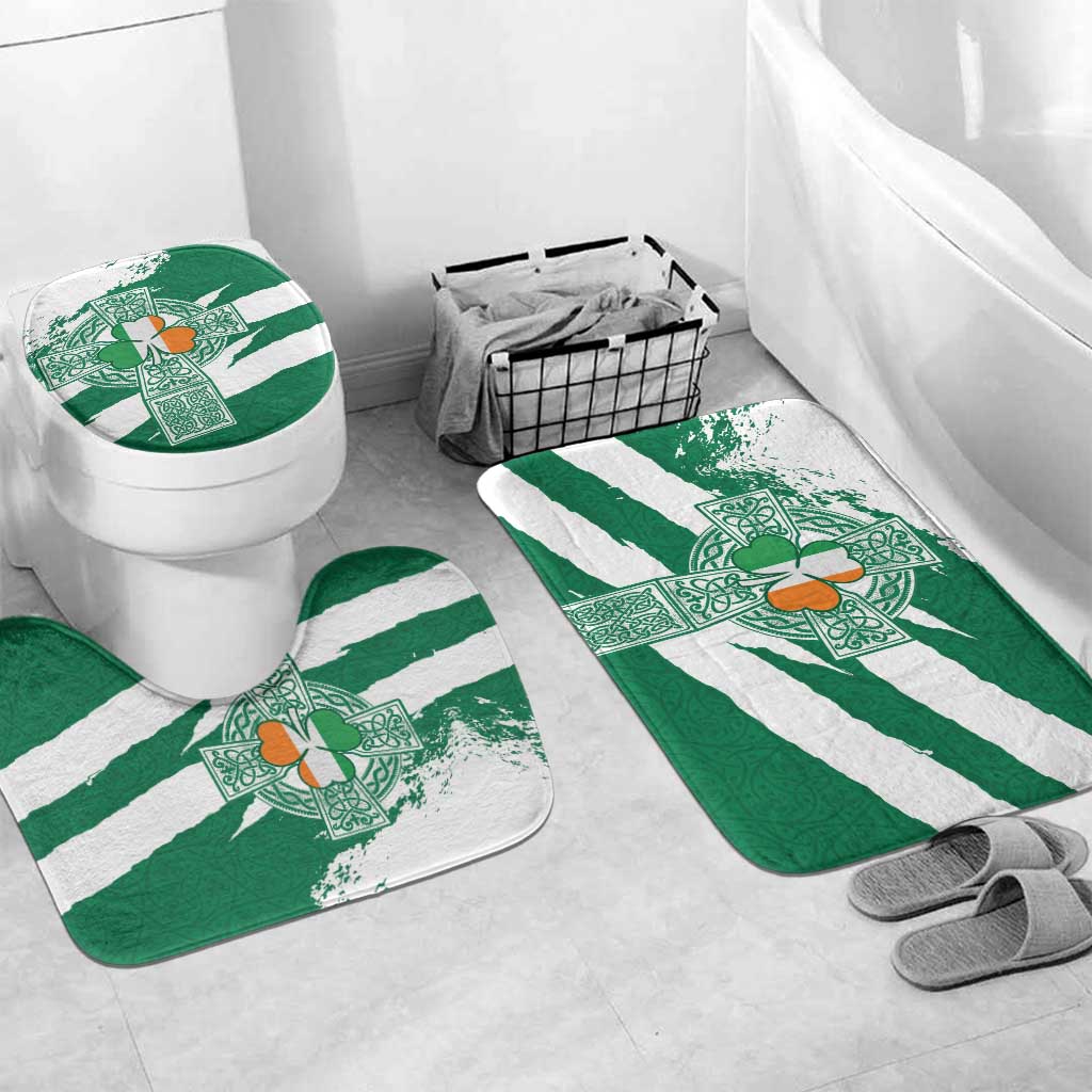 Ireland Celtic Cross Bathroom Set Irish Flag Shamrock - Wonder Print Shop