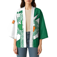 Ireland Celtic Cross Kimono Irish Flag Shamrock - Wonder Print Shop