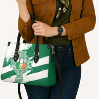 Ireland Celtic Cross Leather Bag Irish Flag Shamrock - Wonder Print Shop