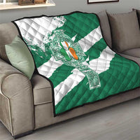Ireland Celtic Cross Quilt Irish Flag Shamrock - Wonder Print Shop