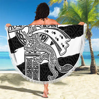 Brittany Celtic Cross Beach Blanket Celtic Pattern - Wonder Print Shop