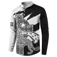Brittany Celtic Cross Button Sweatshirt Celtic Pattern - Wonder Print Shop