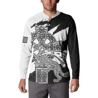 Brittany Celtic Cross Button Sweatshirt Celtic Pattern - Wonder Print Shop