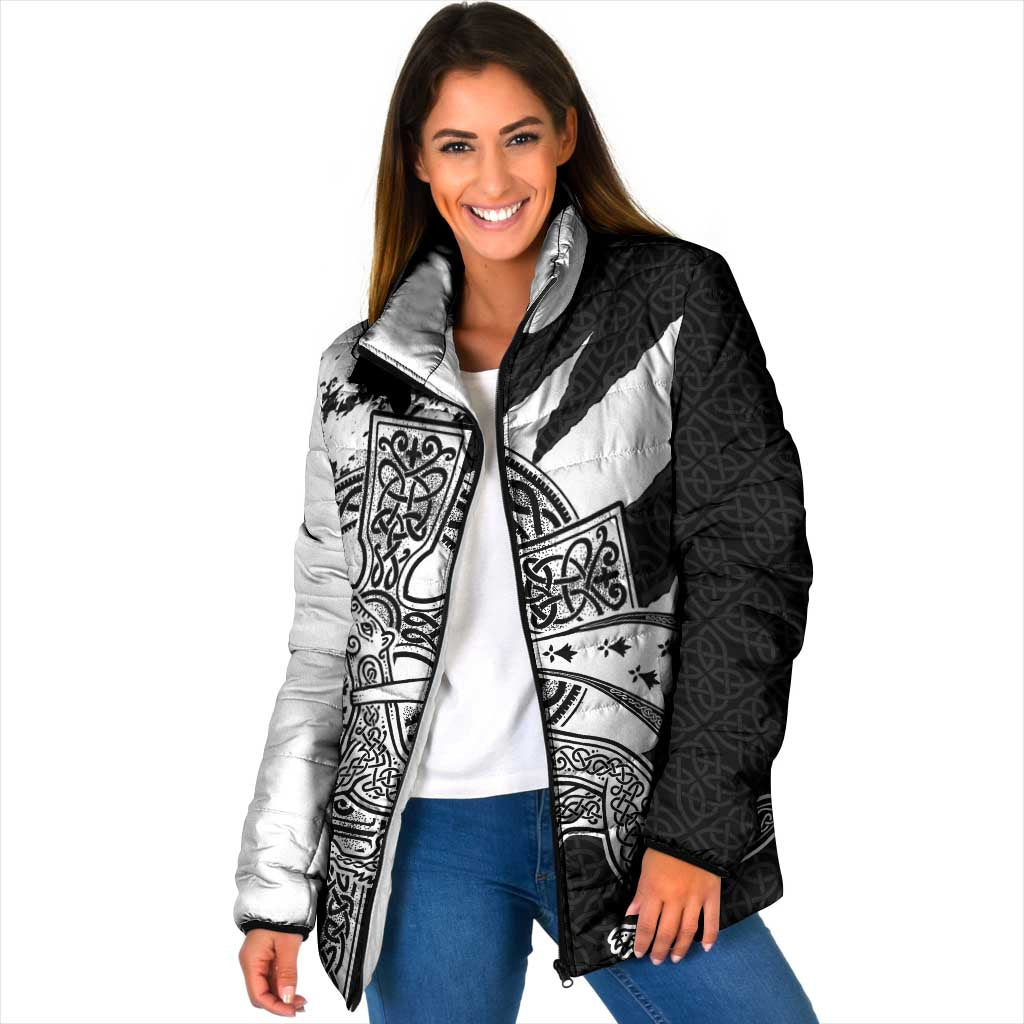 Brittany Celtic Cross Padded Jacket Celtic Pattern - Wonder Print Shop