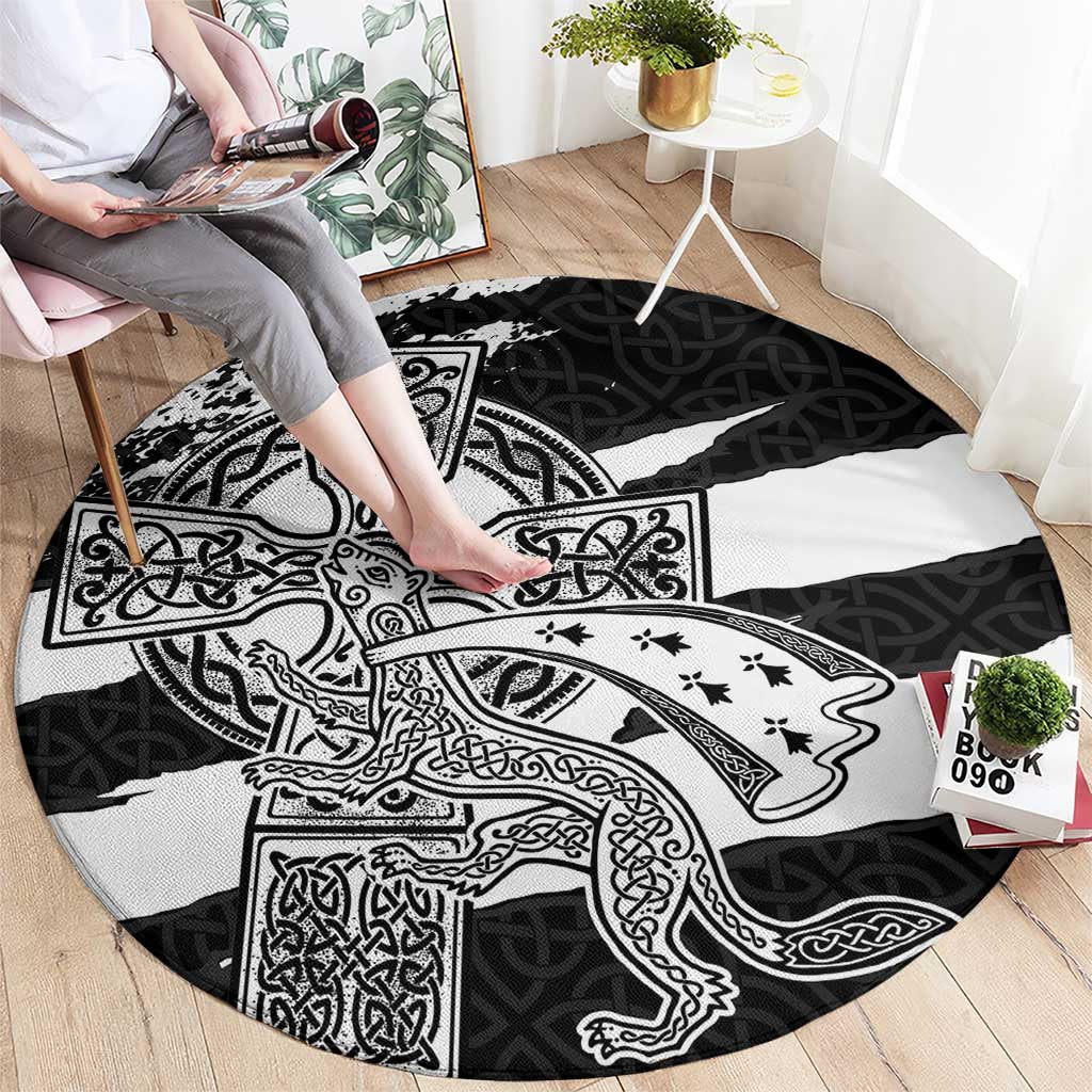 Brittany Celtic Cross Round Carpet Celtic Pattern - Wonder Print Shop