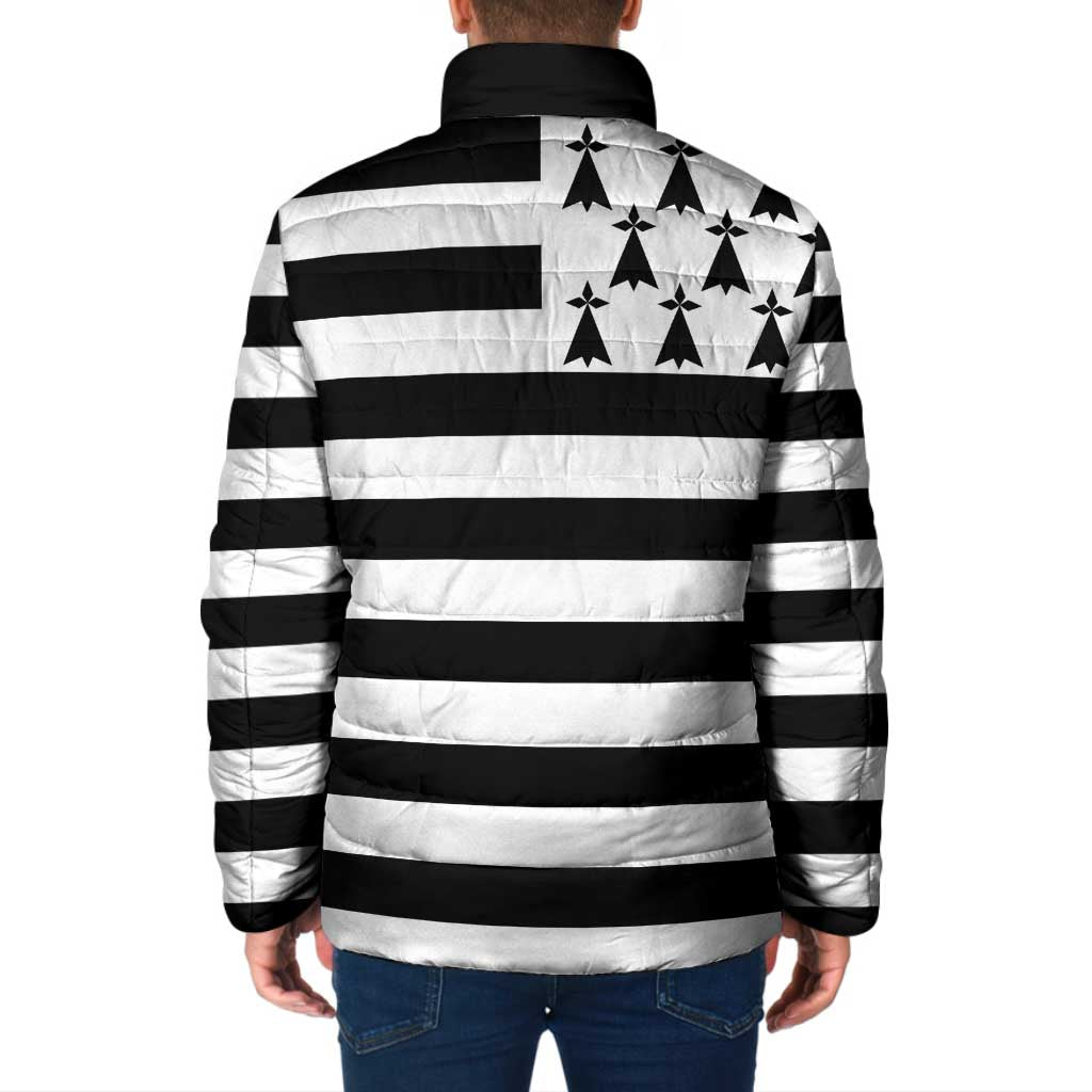 Brittany Flag Style Padded Jacket Kentoch Mervel Eget Bezan Saotret - Wonder Print Shop