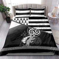 Brittany Ermine Celtic Bedding Set Black Celtic Triskels - Wonder Print Shop