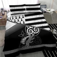 Brittany Ermine Celtic Bedding Set Black Celtic Triskels - Wonder Print Shop