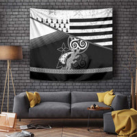 Brittany Ermine Celtic Tapestry Black Celtic Triskels - Wonder Print Shop