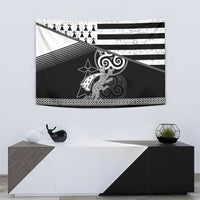 Brittany Ermine Celtic Tapestry Black Celtic Triskels - Wonder Print Shop