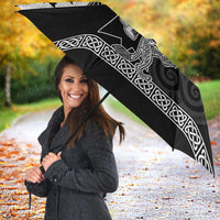 Brittany Ermine Celtic Umbrella Black Celtic Triskels - Wonder Print Shop