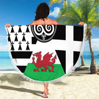Celtic Nations Flag Beach Blanket Six Celtic Countries Heritage - Wonder Print Shop