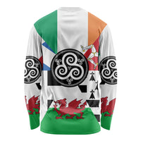 Celtic Nations Flag Long Sleeve Shirt Six Celtic Countries Heritage - Wonder Print Shop