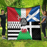 Celtic Nations Flag Quilt Six Celtic Countries Heritage - Wonder Print Shop