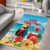 Saint Lucia Christmas Area Rug Tropical Parrot With Rum Punch Cocktail - Wonder Print Shop