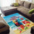 Saint Lucia Christmas Area Rug Tropical Parrot With Rum Punch Cocktail - Wonder Print Shop