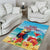 Saint Lucia Christmas Area Rug Tropical Parrot With Rum Punch Cocktail - Wonder Print Shop