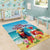 Saint Lucia Christmas Area Rug Tropical Parrot With Rum Punch Cocktail - Wonder Print Shop