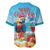 Saint Lucia Christmas Baseball Jersey Tropical Parrot With Rum Punch Cocktail - Wonder Print Shop