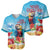 Saint Lucia Christmas Baseball Jersey Tropical Parrot With Rum Punch Cocktail - Wonder Print Shop