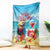 Saint Lucia Christmas Blanket Tropical Parrot With Rum Punch Cocktail