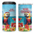 Saint Lucia Christmas 4 in 1 Can Cooler Tumbler Tropical Parrot With Rum Punch Cocktail - Wonder Print Shop