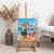 Saint Lucia Christmas Canvas Wall Art Tropical Parrot With Rum Punch Cocktail - Wonder Print Shop