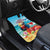 Saint Lucia Christmas Car Mats Tropical Parrot With Rum Punch Cocktail - Wonder Print Shop