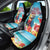 Saint Lucia Christmas Car Seat Cover Tropical Parrot With Rum Punch Cocktail - Wonder Print Shop