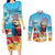 Saint Lucia Christmas Couples Matching Long Sleeve Bodycon Dress and Long Sleeve Button Shirt Tropical Parrot With Rum Punch Cocktail - Wonder Print Shop