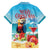 Saint Lucia Christmas Family Matching Long Sleeve Bodycon Dress and Hawaiian Shirt Tropical Parrot With Rum Punch Cocktail - Wonder Print Shop