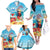 Saint Lucia Christmas Family Matching Off The Shoulder Long Sleeve Dress and Hawaiian Shirt Tropical Parrot With Rum Punch Cocktail - Wonder Print Shop