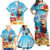 Saint Lucia Christmas Family Matching Off Shoulder Maxi Dress and Hawaiian Shirt Tropical Parrot With Rum Punch Cocktail - Wonder Print Shop