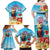 Saint Lucia Christmas Family Matching Off Shoulder Maxi Dress and Hawaiian Shirt Tropical Parrot With Rum Punch Cocktail - Wonder Print Shop