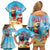 Saint Lucia Christmas Family Matching Off Shoulder Short Dress and Hawaiian Shirt Tropical Parrot With Rum Punch Cocktail - Wonder Print Shop