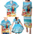 Saint Lucia Christmas Family Matching Puletasi and Hawaiian Shirt Tropical Parrot With Rum Punch Cocktail - Wonder Print Shop