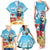 Saint Lucia Christmas Family Matching Tank Maxi Dress and Hawaiian Shirt Tropical Parrot With Rum Punch Cocktail - Wonder Print Shop