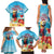 Saint Lucia Christmas Family Matching Tank Maxi Dress and Hawaiian Shirt Tropical Parrot With Rum Punch Cocktail - Wonder Print Shop